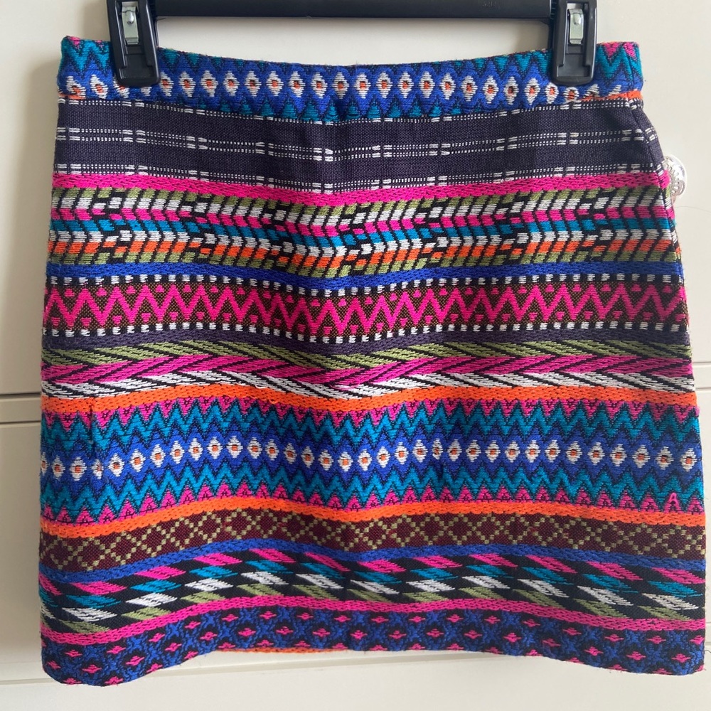 Topshop multicolored tribal skirt